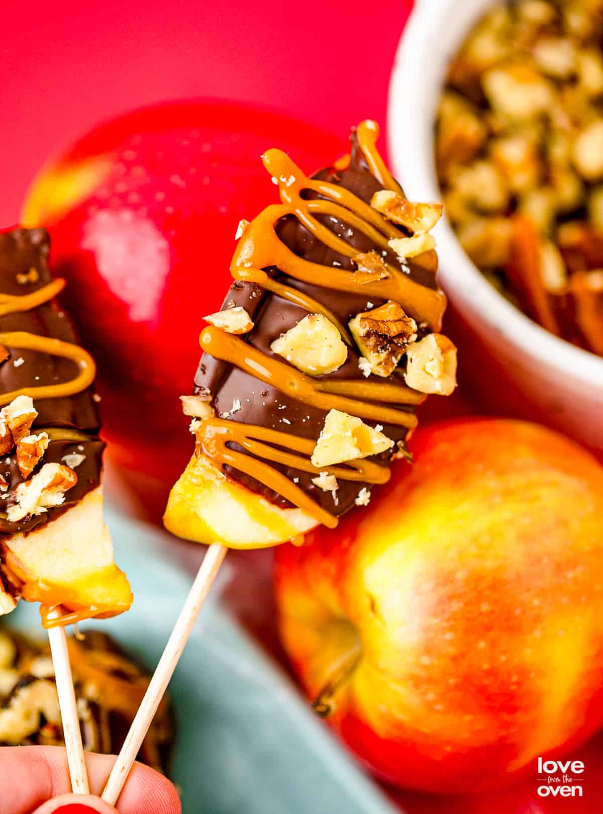 Easy Homemade Chocolate Covered Apples with Toppings